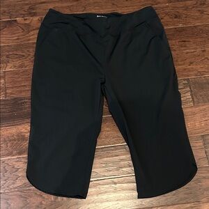 Emlovm Women's Black active pants to knee